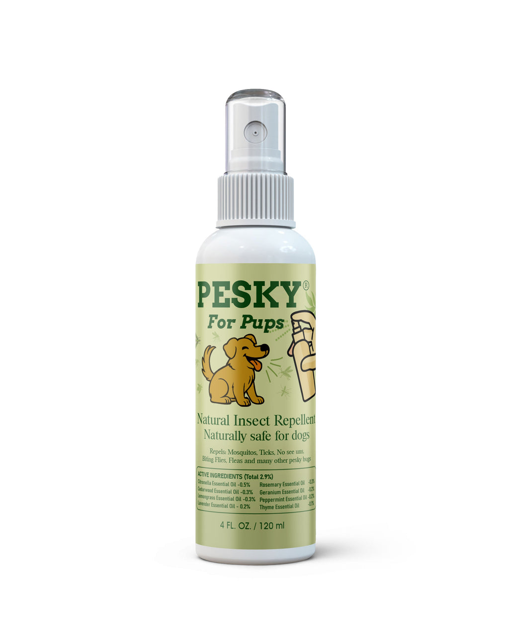 🐶 PESKY® for Pups Plant-Based Insect Deterrent Spray for Dogs 2oz-0