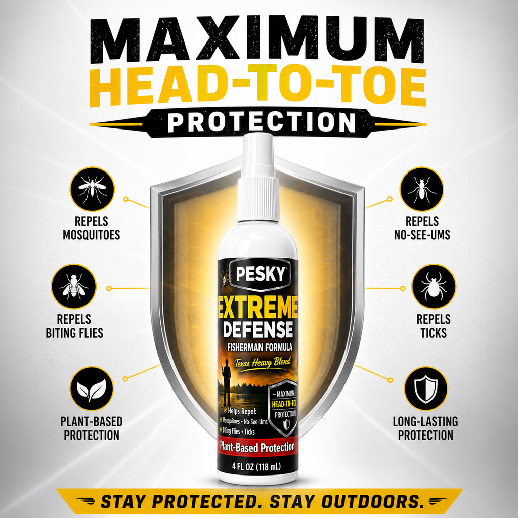 PESKY Bug Spray for Mosquitoes & Ticks | Extreme Defense Texas Heavy Blend “Fisherman Formula”-2
