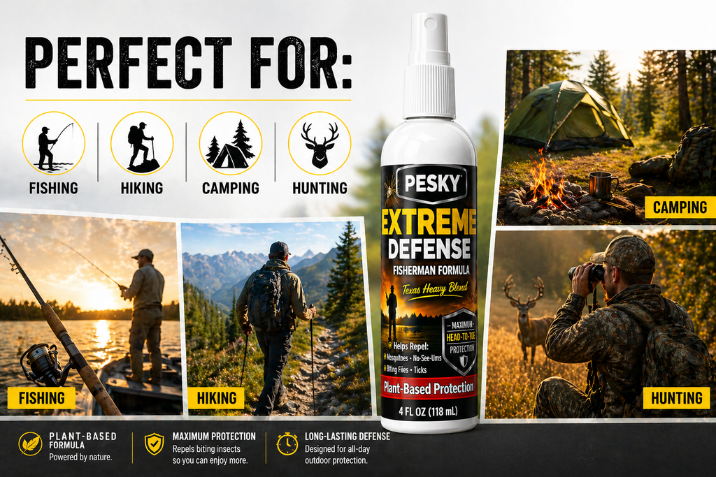 PESKY Bug Spray for Mosquitoes & Ticks | Extreme Defense Texas Heavy Blend “Fisherman Formula”-4