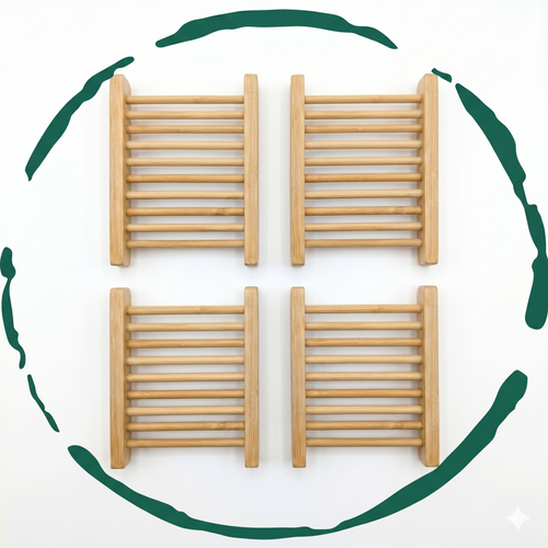 4-Pack Bamboo Soap Dish-0