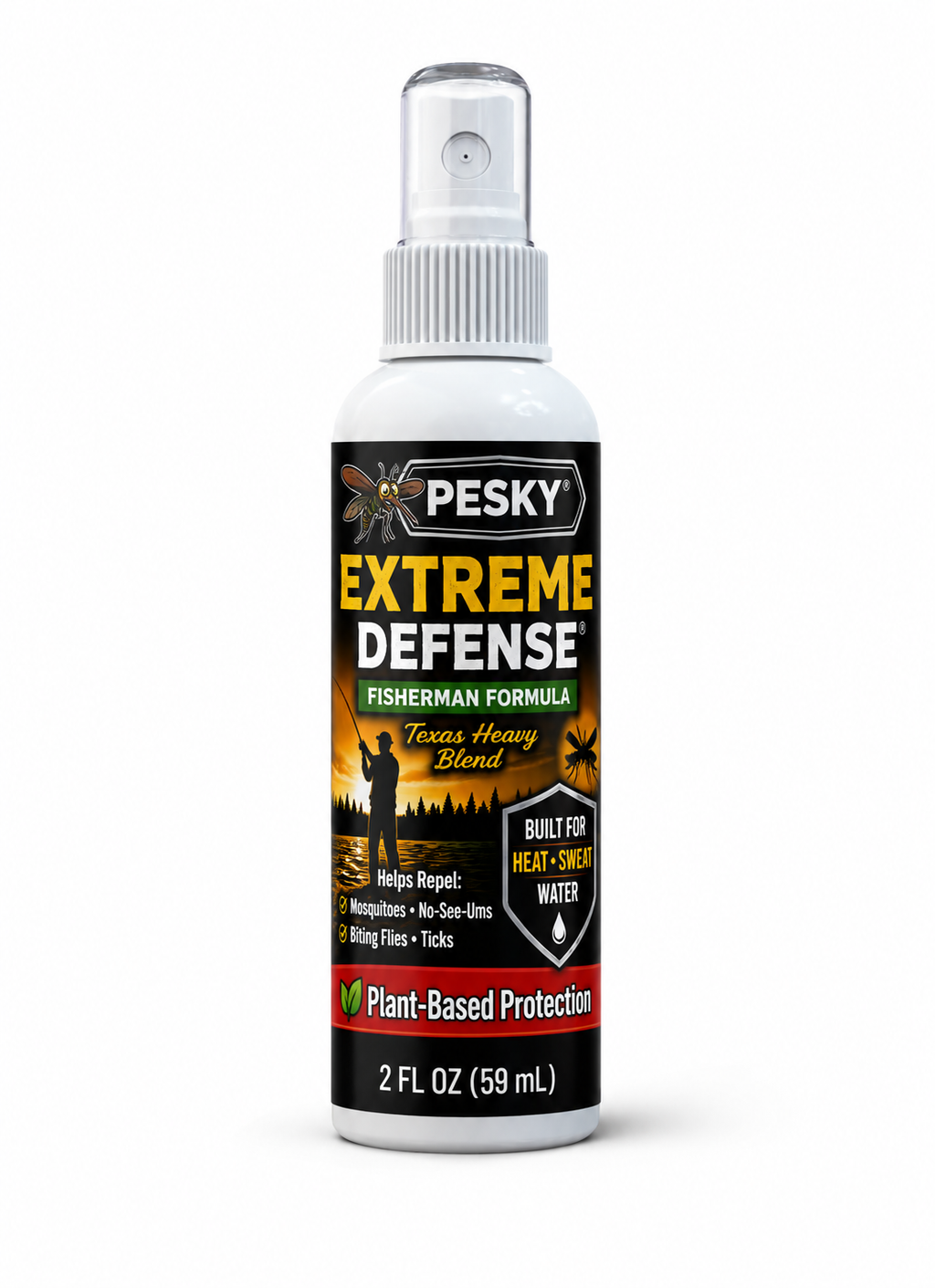 PESKY Bug Spray for Mosquitoes & Ticks | Extreme Defense Texas Heavy Blend “Fisherman Formula”-0