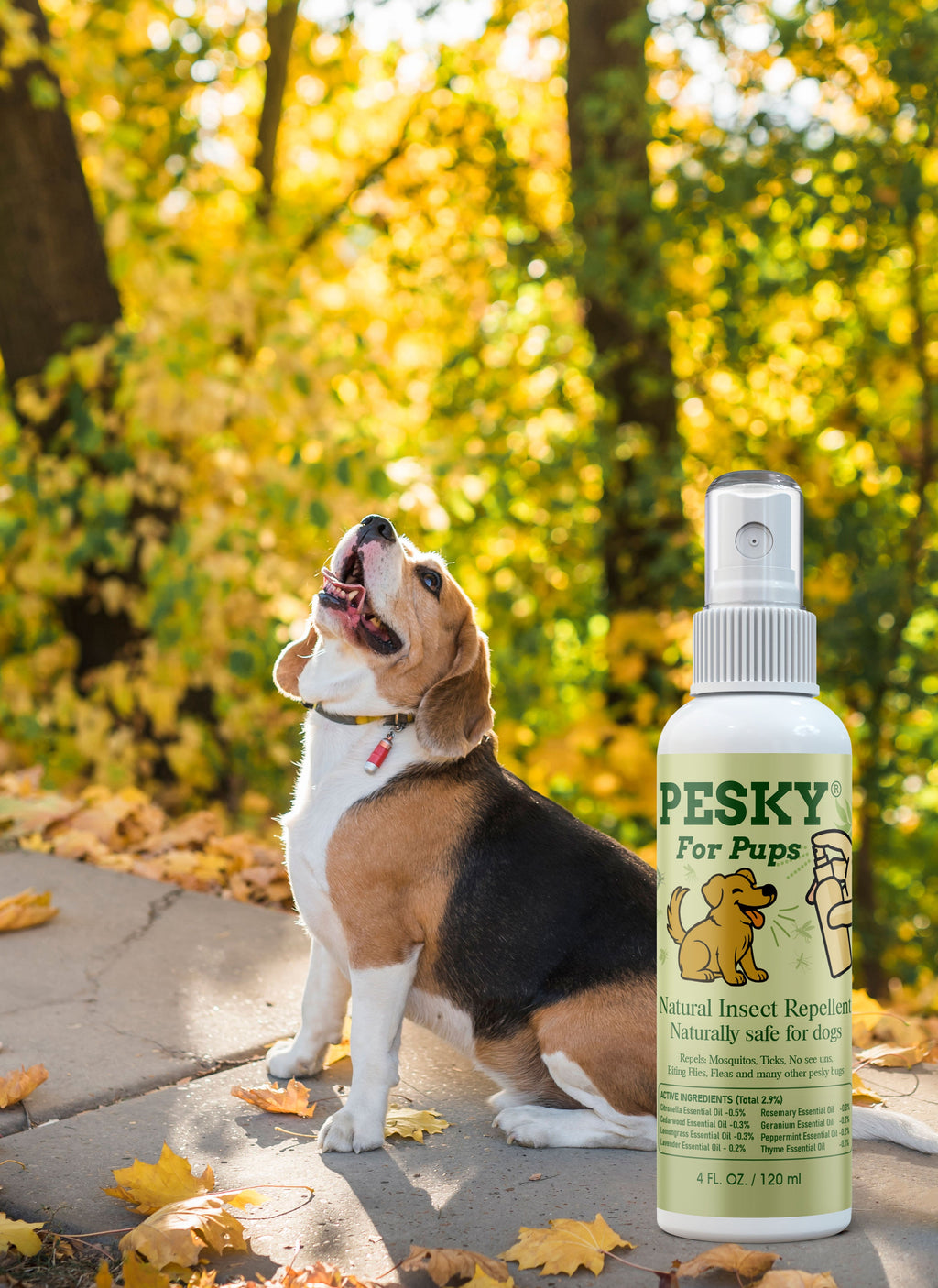 🐶 PESKY® for Pups Plant-Based Insect Deterrent Spray for Dogs 2oz-1
