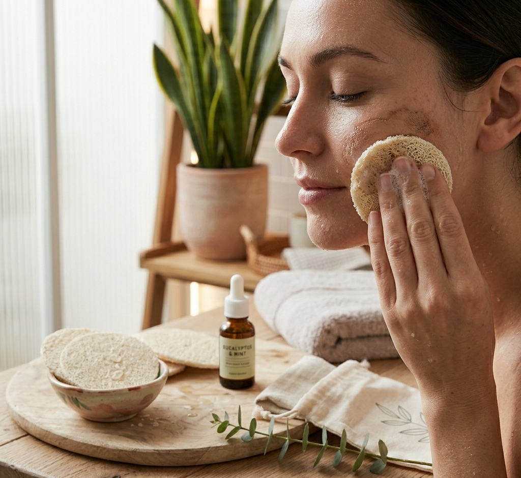 Natural Loofah Pads 5-pcs-1