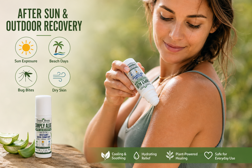 Simply Aloe After-Sun Recovery Gel Roll-On | Hydrating Aloe Vera Skin Soother-1